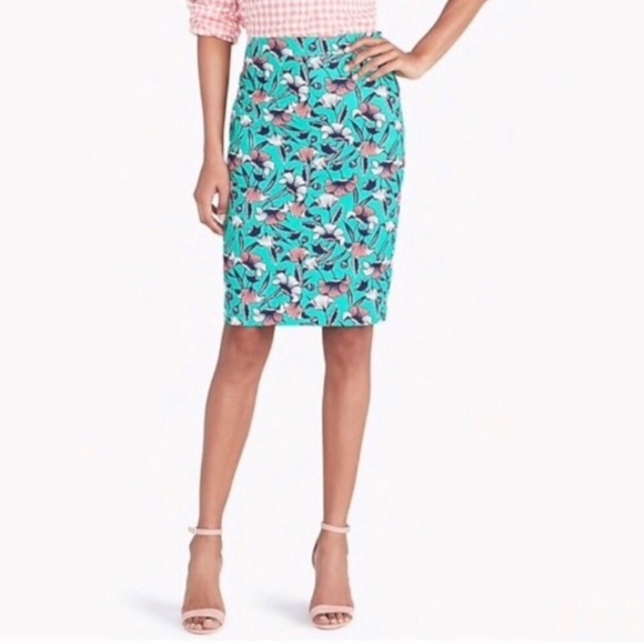 J. Crew Dresses & Skirts - J. By J. Crew Floral Woven Cotton Pencil Skirt